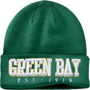 Women's Green & Yellow Soft Knit Winter Hat For Cold Weather Beanie Toque Hat